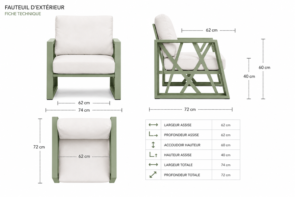 CALVI - Fauteuil outdoor