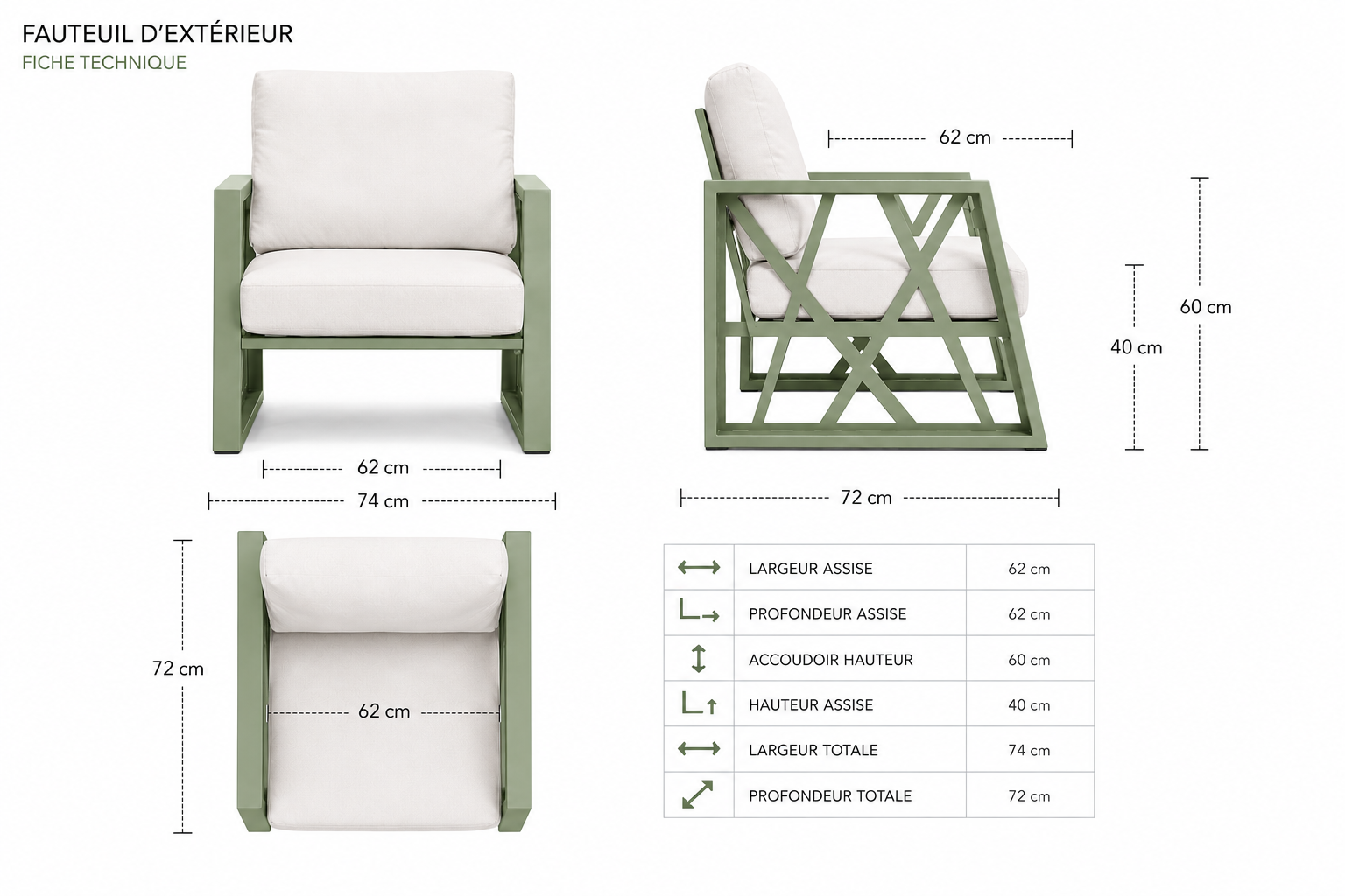 CALVI - Fauteuil outdoor