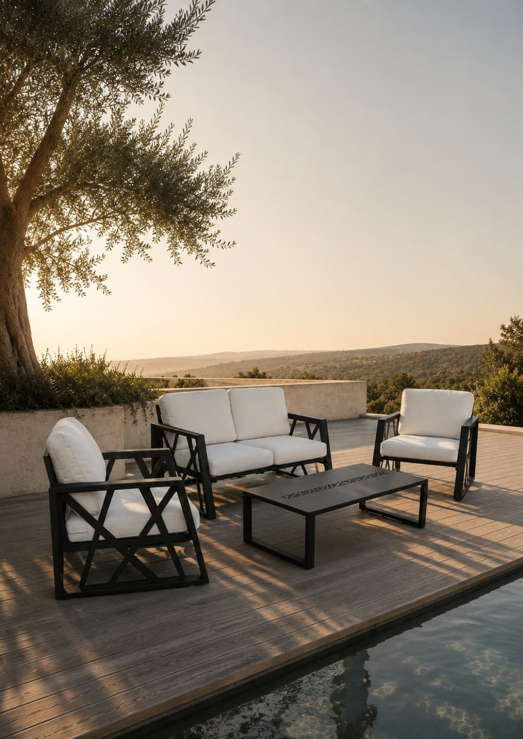 Salon de jardin design CALVI – photographie du mobilier | ALLEGRE